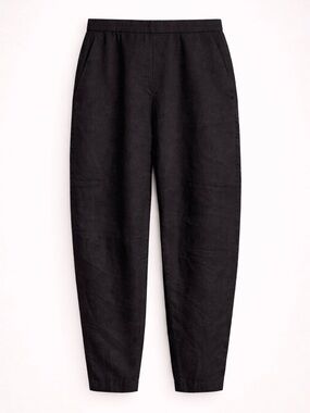 Madewell Black Linen Barrel Leg Pant Tall S Pull-On Coastal Chic Minimalist